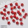 Acessórios de cabelo vermelhos festivos de Ano Novo DIY feitos à mão desenho animado estrela coração laço pequeno ornamento materiais contas soltas