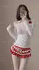 Traje de Baño para Mujer 2026 Nuevo Bikini Conjunto de Tres Piezas Ins Chica Caliente Lindo Deseo Puro Vacaciones en la Playa Aguas Termales Traje de Baño