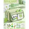Estuche para Lápices de Perro de Trébol de Cuatro Hojas de 9 Capas, Gran Capacidad, Caja de Papelería Verde Fresca y Creativa, Recompensa de Fin de Curso para Estudiantes, Materiales de Estudio