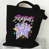 Bolsa de Lona Estampada para Grupo de Chicas Kpop Coreano Saja Boys Bolso de Hombro Tote Diario para Compras 0925-12