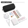 Bolsa de Almacenamiento Oxford de Doble Capa con Cremallera de Gran Capacidad Personalizada, Estuche Multifuncional para Lápices y Papelería, Bolsa Sencilla para Lápices de Oficina