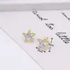 Accesorios de pendientes de gancho de moda con circonita, pendientes de pin de plata 925, pendientes de diadema colgantes, accesorios de pendientes hechos a mano DIY A24B