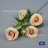 Ramo de rosas artificiales de 6 cabezas con una sola rama para San Valentín, caja de regalo con flores y tocados étnicos.