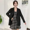 Primavera Otoño Estilo Británico Color Camel Camisa de Traje para Mujer Adelgazante Casual para Viajar al Trabajo Principios de Otoño Blazer Fabricante Venta al por Mayor en Stock