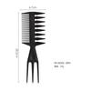 Peine de raya para hombre retro cabeza de aceite peine de tres púas ámbar peine de dientes anchos peine para el cabello de plástico forma peine plano venta al por mayor