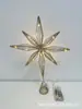 Estrella para la punta del árbol de 10 pulgadas luminosa transfronteriza decoración de árbol de Navidad estrella de cinco puntas de hierro con polvo luminoso fábrica de estrellas para la punta del árbol outlet