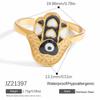Anillo de Acero Inoxidable Transfronterizo para Mujer, No se Desvanece, Resistente al Aceite, Anillo Asimétrico, Lujo Accesible y Versátil Joyería de Mano Estilo Ins Chapada en Oro de 18 Quilates