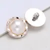 Botones Plásticos Electroplateados al por Mayor para Abrigos de Peluche y Camisas de Mujer, Botones Redondos de Perla Diamantada de Alta Gama Estilo Pequeño Fragancia