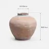 Macetas de Cerámica Estilo Wabi-Sabi, Adornos Decorativos Rojos Rústicos, Macetas de Cerámica Gruesa Vintage, Jarrón Cerámico Grande para Arreglo Floral en Mueble de TV de Entrada