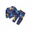 Traje de bebé otoño e invierno ropa de recién nacido niños y niñas traje de ropa interior térmica para bebé cárdigan de franela conjunto de dos piezas