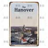 Pinturas de Lata Retro Americanas de Paisajes Urbanos, Edificios, Hoteles y Artesanías para Decoración de Paredes de Sala de Estar Hechas a Medida por el Fabricante Más Vendidas