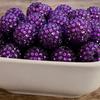 Bolas de taladro de resina de 10-22 mm con base enchapada, color morado oscuro, cuentas gruesas, cuentas grandes de diamante para bricolaje