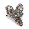 Broche de Mariposa Simulada Europea y Americana Aleación Tridimensional Incrustado de Diamantes Pin de Alta Gama Textura Retro de Alta Gama Accesorios de Ropa Venta al por Mayor
