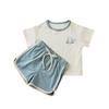 2024 Verano Nuevo Ropa para Niños Infantil Clase A Algodón Puro Lindo Traje de Camiseta y Shorts Ropa Casual de Dos Piezas para Hombre y Mujer