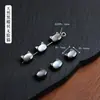 Accesorio de gato sin rostro de nácar blanco natural, componentes de joyería DIY para collar y pulsera semiacabados perforados, venta directa de fábrica