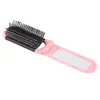 Peine Plegable Espejo de Maquillaje Portátil Peine para Niñas, Peine Portátil Lindo, Peine con Espejo Plegable, Peine Masajeador