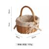 Cesta de Mimbre, Cesta de Almacenamiento de Bambú, Cesta de Mano, Cesta de Picnic para Niños, Cesta de Frutas de Ratán, Cesta Decorativa para las Fiestas, Estilo Pastoral