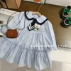 Vestido Estilo Universitario para Niñas, Nuevo Modelo Primavera y Otoño, Conejito Judy Policía, Elegante Vestido Princesa de Manga Larga para Bebés, Comercio Exterior
