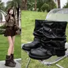 Botines cortos súper populares para mujer 2026 verano-otoño nuevos botines de media caña con tacón alto grueso, botas estilo jinete adelgazantes Martin
