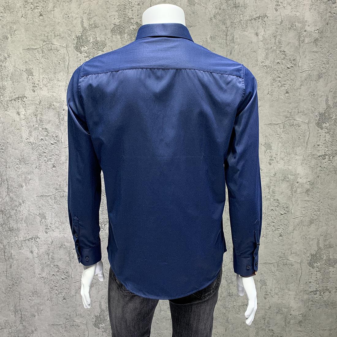 NS101纯色长袖衬衫 藏青色 (10).JPG