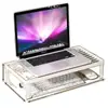 Soporte elevador de computadora, almacenamiento de escritorio, base enfriadora para laptop, almacenamiento para dormitorio/oficina, bandeja para teclado