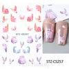 Nuevas pegatinas para uñas transfronterizas ins Redes sociales concha Aurora Cola de pez mariposa transparentes flexibles adhesivas para uñas