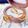 Anillo Plano Mate Estilo Antiguo Color Arena Dorada para Hombres y Mujeres, Anillo Mate Ajustable para Parejas, Imitación Oro, Artículo Más Vendido