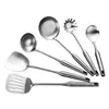Colheres de Aço Inoxidável para Dropshipping, Utensílios Diários de Cozinha, Espátulas de Cozinha, Suprimentos de Cozinha, Ferramentas de Cozinha, Escumadeiras, Colheres para Arroz