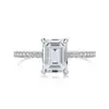 Anillo de Boda Más Vendido de Amazon Anillo de Plata de Ley S925 para Mujer con Diseño Geométrico de Zirconia en Forma de Corazón y Gota de Agua, Regalo de Moda y Elegante