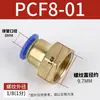Conector de Tubería de Aire Neumático de Cobre Recto con Rosca Interna Conexión Rápida Pcf4-M5/6-01/8-02/10-03/12-04