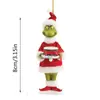 Decorações Penduradas do Grinch Interessantes de Natal Transfronteiriças Decoração de Natal Pingentes de Árvore de Natal em Acrílico