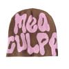 Suministro Directo de Fábrica Desde 1 Pieza Transfronterizo Europeo y Americano de Moda Gorro Jacquard con Letra Mea Gorro de Punto Gorro de Lana Tejido
