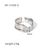 Moda Estilo Europeo y Americano Transfronterizo Simple Cadena de Amor Geométrico Acero Inoxidable Anillo Abierto Anillo para Mujer Venta al por Mayor