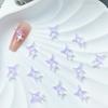 Hielo dulce a través de accesorios DIY joyería para uñas luminosa hielo a través de morado cuatro hombres estrella joyería para uñas mixta al por mayor
