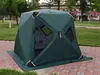 Tienda cuadrada acolchada multicapa para pesca en hielo con faldón de nieve extendido, a prueba de viento, para campamentos de pesca de invierno y actividades de team building, disponible para compra al por mayor y tamaños personalizables
