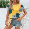Novo Top Feminino Verão Europeu e Americano Transfronteiriço Amazon Estampado