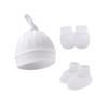 Novo Gorro de Algodão para Bebê da Amazon para Meninos e Meninas, Touca de Puxar, Conjunto de Luvas e Sapatinhos para Recém-nascidos