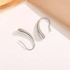 Pendientes Jinxin para Mujer Material Acero de Titanio Estilo Coreano Fresco y Dulce Brillo Gotas de Agua Gancho para Oreja Estilo Bosque Diseño Simple Joyería