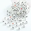 Amazon Xiyin Venda Quente 6x 10mm Contas Cerâmicas com Alfabeto Material para Fazer Pulseira DIY Infantil Conjunto de Contas
