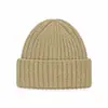 Gorro de Punto Liso con Rayas Verticales para Niños, Gorro de Lana con Puño para Bebé de Otoño e Invierno, Sencillo y Cálido para Niños y Niñas