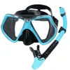 Máscara de Mergulho Anti-Embaçante para Adultos Masculino e Feminino Conjunto de Máscara de Snorkel de Silicone Snorkel Totalmente Seco Conjunto de Duas Peças