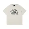 Marca Tendência Transfronteiriça Sub-Marca Fog Ess Velvet Camiseta de Manga Curta Essenciais High Street Conjunto Fear of God