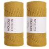 Hilo de Algodón Hueco 2mm Grosor Medio Hilo de Algodón y Lino Tejido a Mano DIY Ganchillo Sombrero Bolso Hilo Coreano Hilo Redondo