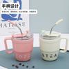 Envío Gratis Transfronterizo Acero Inoxidable Taza Termo para Café para Despertar Oficina para Hombres y Mujeres Vaso para Agua Taza con Tapa de Pajita