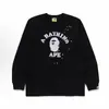 Suministro Transfronterizo y Comercio Exterior Mayorista Marca de Moda Camiseta de Manga Larga Cabeza de Mono Camiseta Base Pesada Tiburón 1