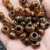 Estilo Antiguo Ágata Hebilla de Paz de Agujero Grande Jade Cuentas Sueltas Anillos Redondos Cuentas Espaciadoras Accesorios para Joyería DIY Cuentas