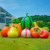 Esculturas de Frutas e Vegetais de Simulação para Exterior Fibra de Vidro Jardim Gramado Paisagem Modelos de Repolho Milho Pimenta Ornamentos Grandes
