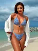 Bikini de dos piezas nuevo europeo y americano Traje de baño para mujer Sexy con diseño sin espalda Bikini Conjunto para Resort Playa Aguas Termales