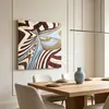 O Charme do Caos: Pintura Decorativa de Linhas Abstratas para Sala de Estar Italiana, Arte de Parede de Cabeceira de Luxo para Hotel Moderno, Pintura de Hall de Entrada