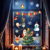 Adesivos de Árvore de Natal Transfronteiriços Decoração de Janela de Vidro de Natal Adesivos Estáticos de Boneco de Neve Adesivos de Decoração de Festa de Natal